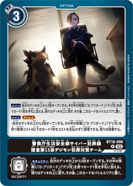 Metropolitan Police Department, Community Safety Bureau, Cyber Crime Division, Investigation Unit 11, Digimon Crime Response Team